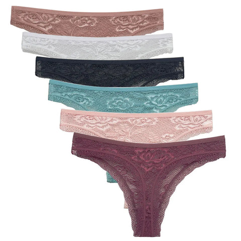5 PCS/SET Sexy Women's Thongs - Transparent G-String Underwear