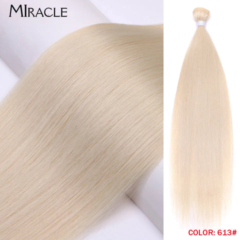 MIRACLE Straight Hair Extensions Synthetic Hair Bundles
