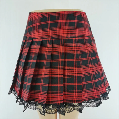 Harajuku Punk Gothic Zwarte Minirok met Hoge Taille voor Vrouwen