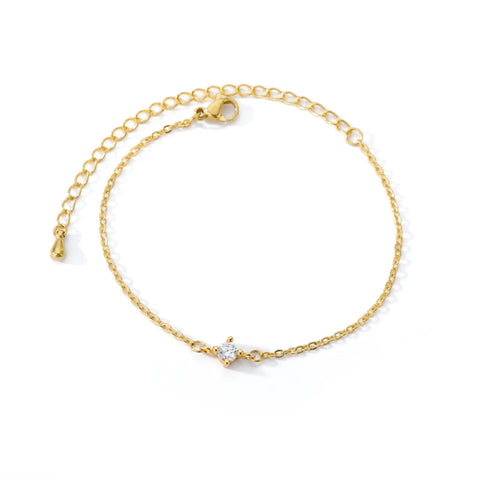 Stainless Steel Evil Eye Bracelet for Women - Enamel Blue Bead Bracelet for Summer Beach Style