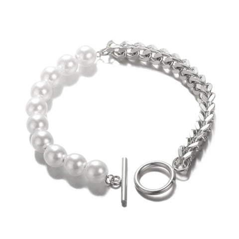 Stainless Steel Evil Eye Bracelet for Women - Enamel Blue Bead Bracelet for Summer Beach Style