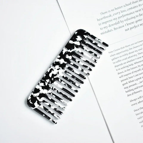 Colorful Wide Teeth Acetate Hair Combs - Anti-static Massage Hair Brush for Salon & Travel