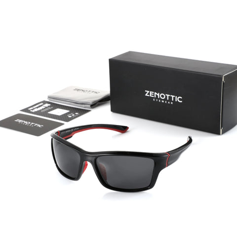 ZENOTTIC gepolariseerde fietszonnebril – 100% UV400 unisex zonnebril voor rijden en reizen