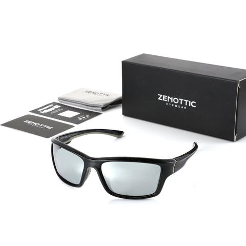 ZENOTTIC gepolariseerde fietszonnebril – 100% UV400 unisex zonnebril voor rijden en reizen