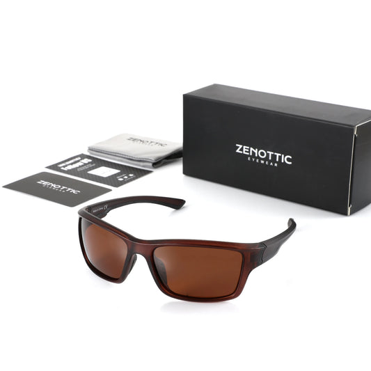 ZENOTTIC gepolariseerde fietszonnebril – 100% UV400 unisex zonnebril voor rijden en reizen