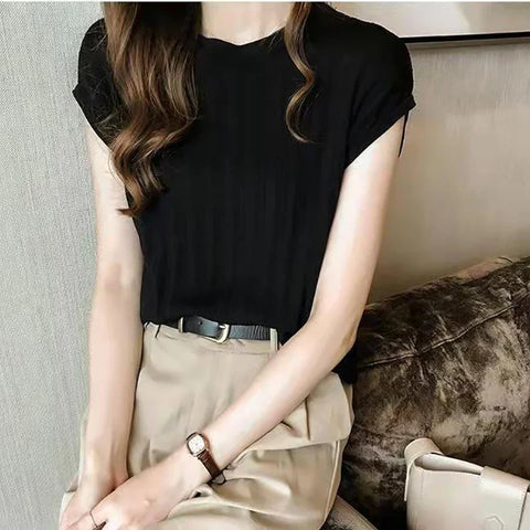 ITOOLIN Women Knitted Loose T-shirts