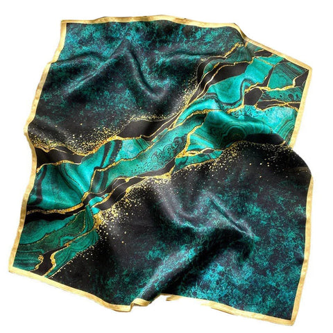 2025 100% Real Silk Scarf - 53cm Square Women's Bandelet