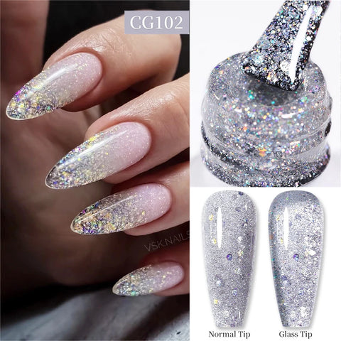 BORN PRETTY 10ml Snow Glitter Gel Nail Polish