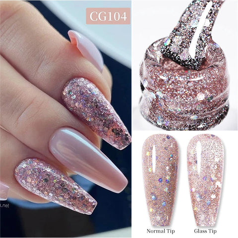 BORN PRETTY 10ml Snow Glitter Gel Nail Polish