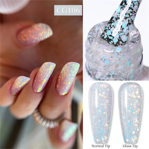 BORN PRETTY 10ml Snow Glitter Gel Nail Polish