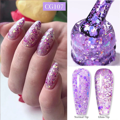 BORN PRETTY 10ml Snow Glitter Gel Nail Polish