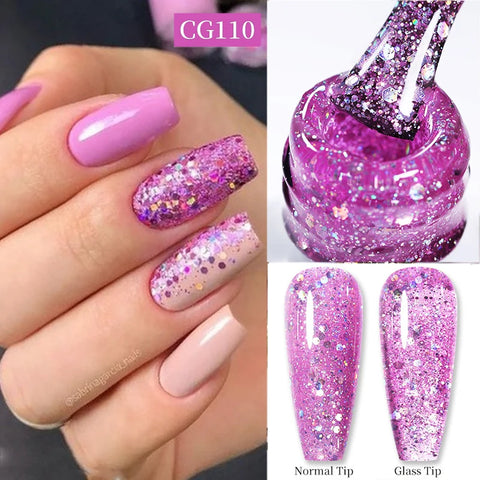 BORN PRETTY 10ml Snow Glitter Gel Nail Polish