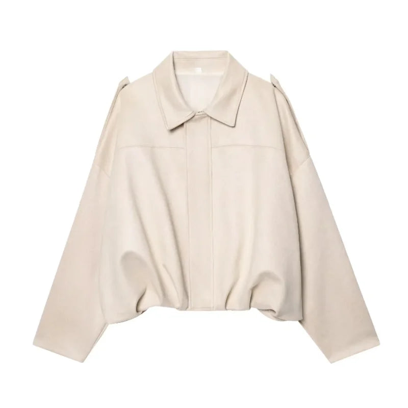 MUJER 2025 Suède Bomberjacks voor Dames - Oversized Streetwear Zip Jassen