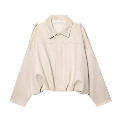 MUJER 2025 Suède Bomberjacks voor Dames - Oversized Streetwear Zip Jassen