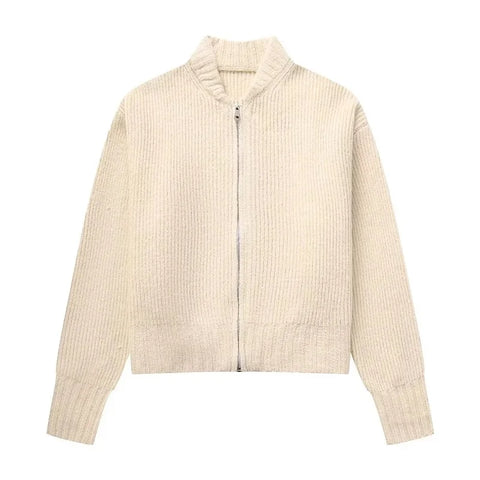 MUJER Dames Gebreid Cardiganjack - Stijlvolle Herfst Winter Buitenkleding