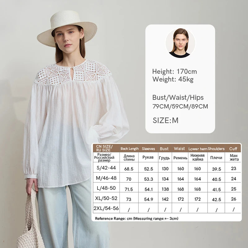 AMII Spring Casual Blouses for Women 2025