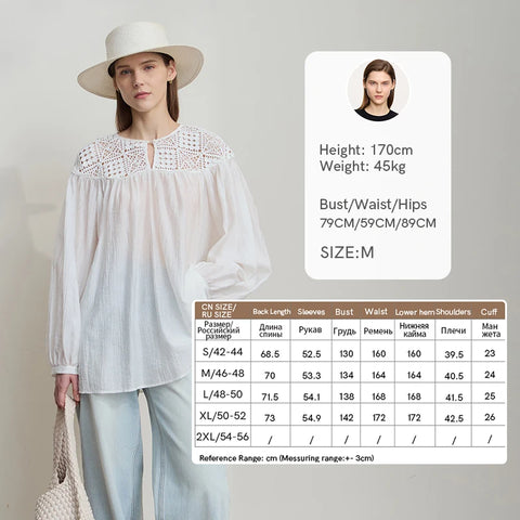 AMII Spring Casual Blouses for Women 2025
