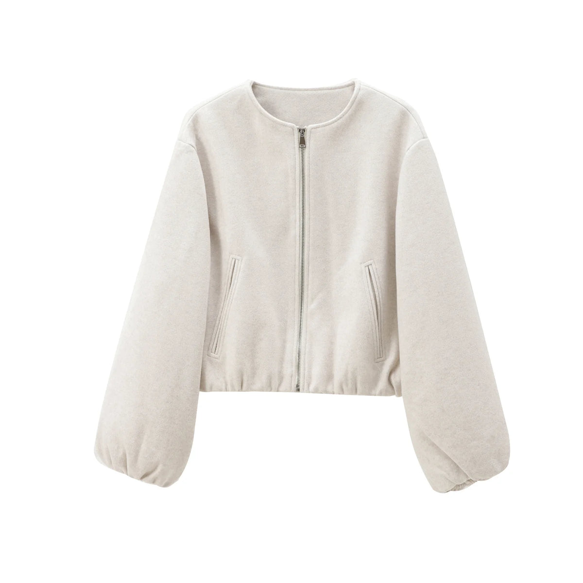 MUJER Zwarte Bomberjacks voor Dames - Stijlvolle Varsity Crop Coat met Rits voor Winter 2025