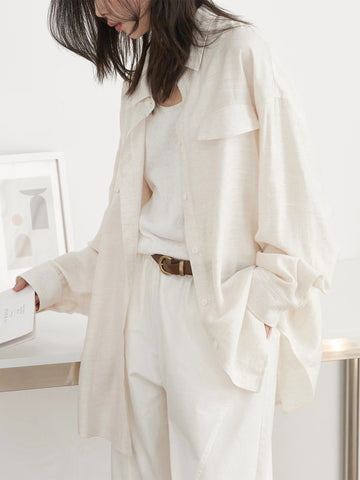 CHIC VEN Women's Solid Long Sleeve Blouse