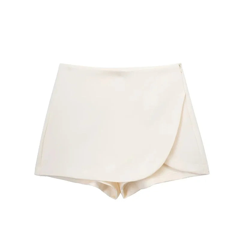 MUJER 2025 Asymmetric Skort For Women - Pink Black Mini Skirt Shorts