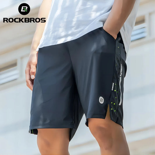 ROCKBROS Unisex Running Shorts – Breathable Gym Shorts for Fitness and Outdoor Sports