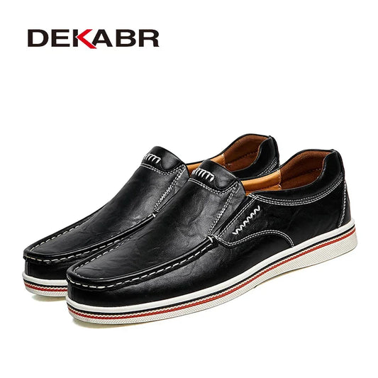 DEKABR Freizeitschuhe für Herren – handgefertigte Leder-Loafer 