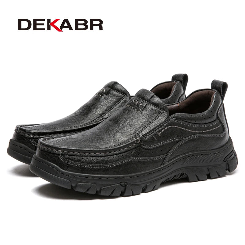 DEKABR Neue Frühlings-Herrenschuhe aus Kuhleder 