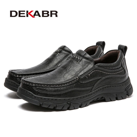 DEKABR Neue Frühlings-Herrenschuhe aus Kuhleder 