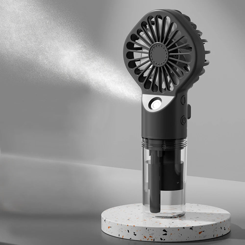 Portable Humidifier Fan - Handheld Mist Fan with USB Rechargeable Water Humidifier