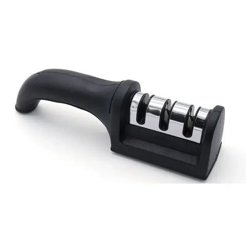 3-Segment Knife Sharpener - Stainless Steel Three-Purpose Sharpening Tool for Kitchen Knives