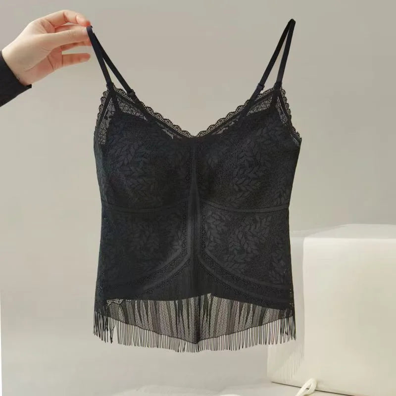 SUJIIN Sexy kanten camisole tanktops voor vrouwen 