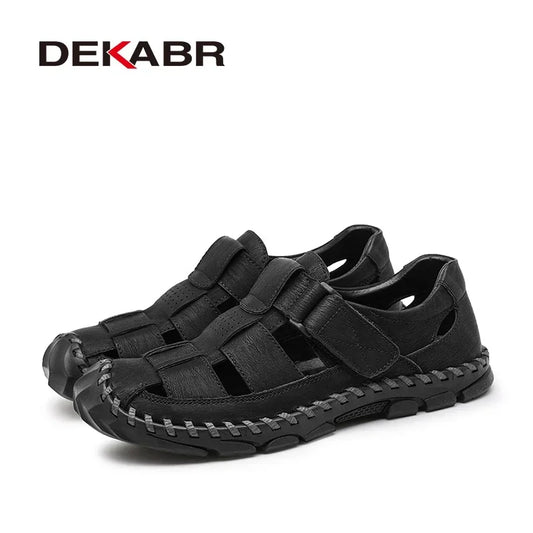 DEKABR Herren-Freizeitsandalen aus Leder 