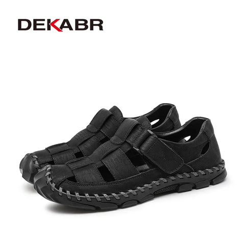 DEKABR Herren-Freizeitsandalen aus Leder 