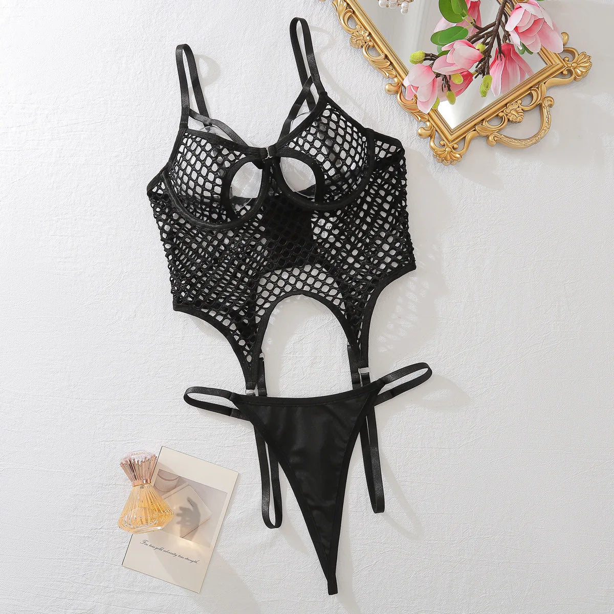 Sensual Fishnet Bodysuit for Women - Hilitos Fancy Underwear Set