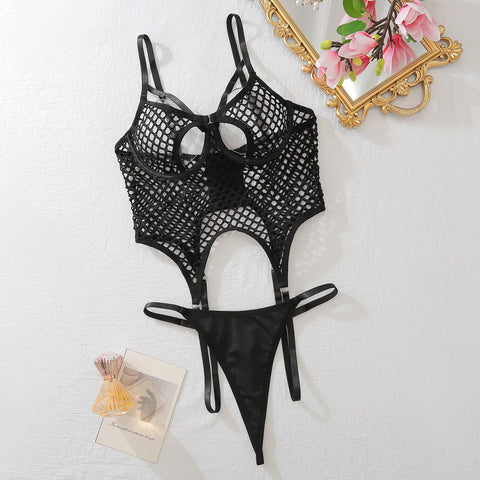 Sensual Fishnet Bodysuit for Women - Hilitos Fancy Underwear Set