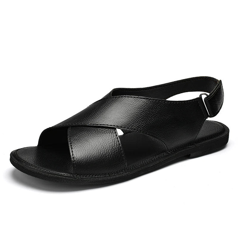 Herrensandalen aus echtem Leder für den Sommer