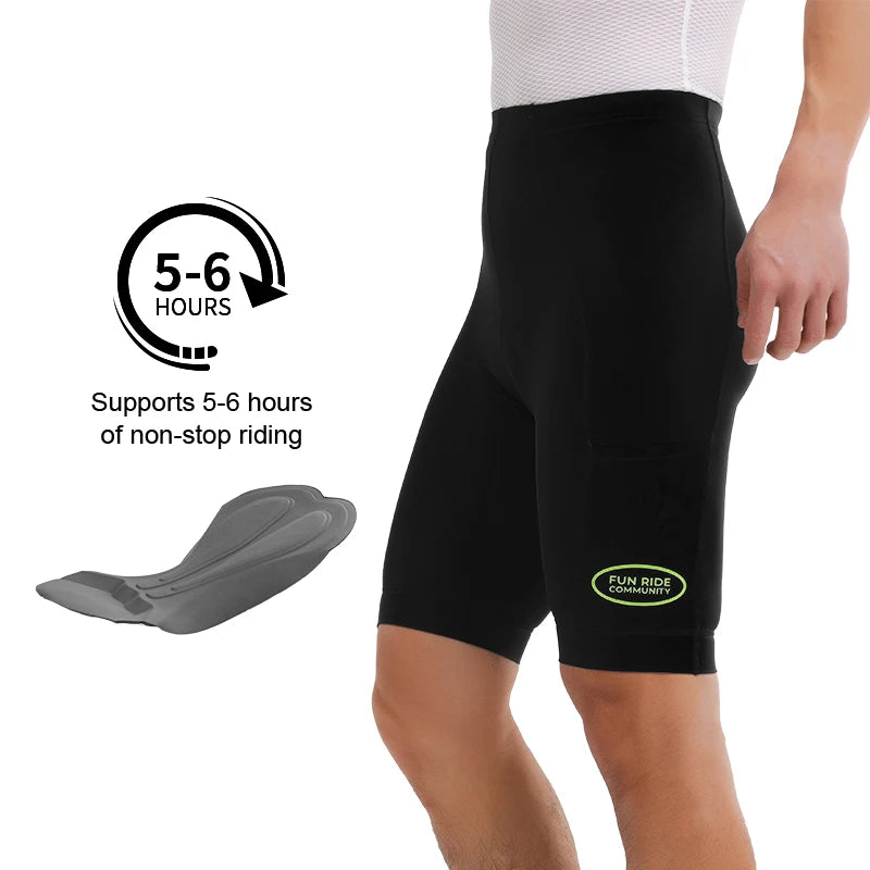 INBIKE 2025 Men's Cycling Shorts – Seamless Design, Reflective Logos, Side Pockets, MTB Clothing