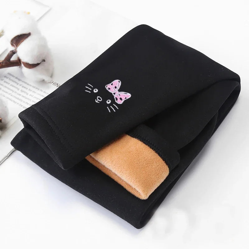 Warm Cotton Velvet Leggings for Girls 2-8 Years
