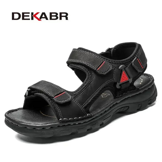 DEKABR Größe 48 Herren Sandalen aus echtem Leder 