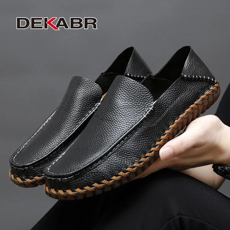 DEKABR Handgemaakte leren casual herenschoenen