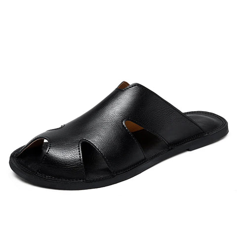 Heren Casual Leren Pantoffels - Ultralichte Slippers