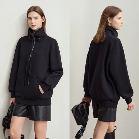 AMII Minimalism Dames Turtleneck Sweatshirt 