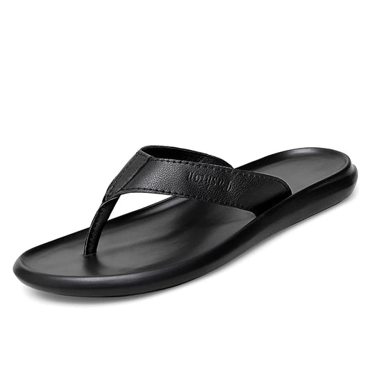 Modische Flip-Flops für Herren 2024 – Rutschfeste Ledersandalen mit weicher Unterseite