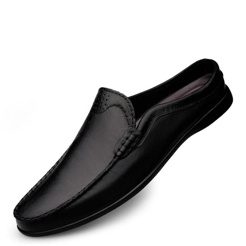 Italiaanse herenpantoffels van echt leer - luxe loafers 