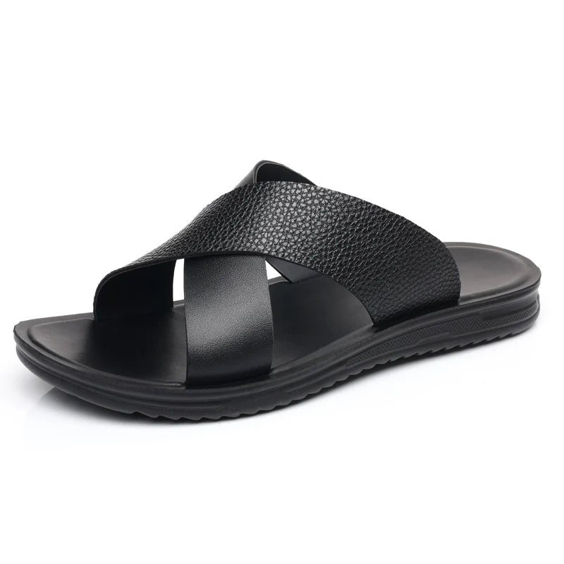 Men's Fashion Casual Leather Slides