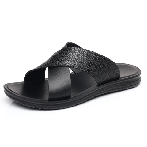 Men's Fashion Casual Leather Slides
