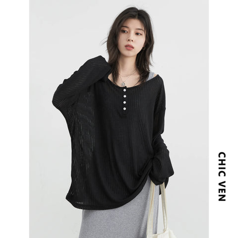 CHIC VEN Women Casual T-Shirts - Spring Summer 2025