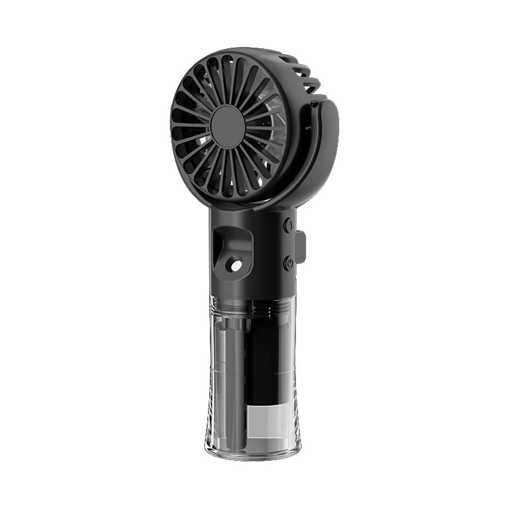 Portable Water Mist Fan - Mini Handheld USB Charging, 4 Speeds, Neck Spray Fan