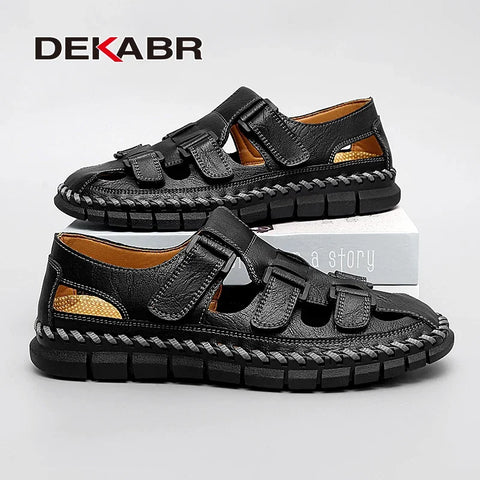 DEKABR Lässige Sommer-Strandsandalen für Herren 