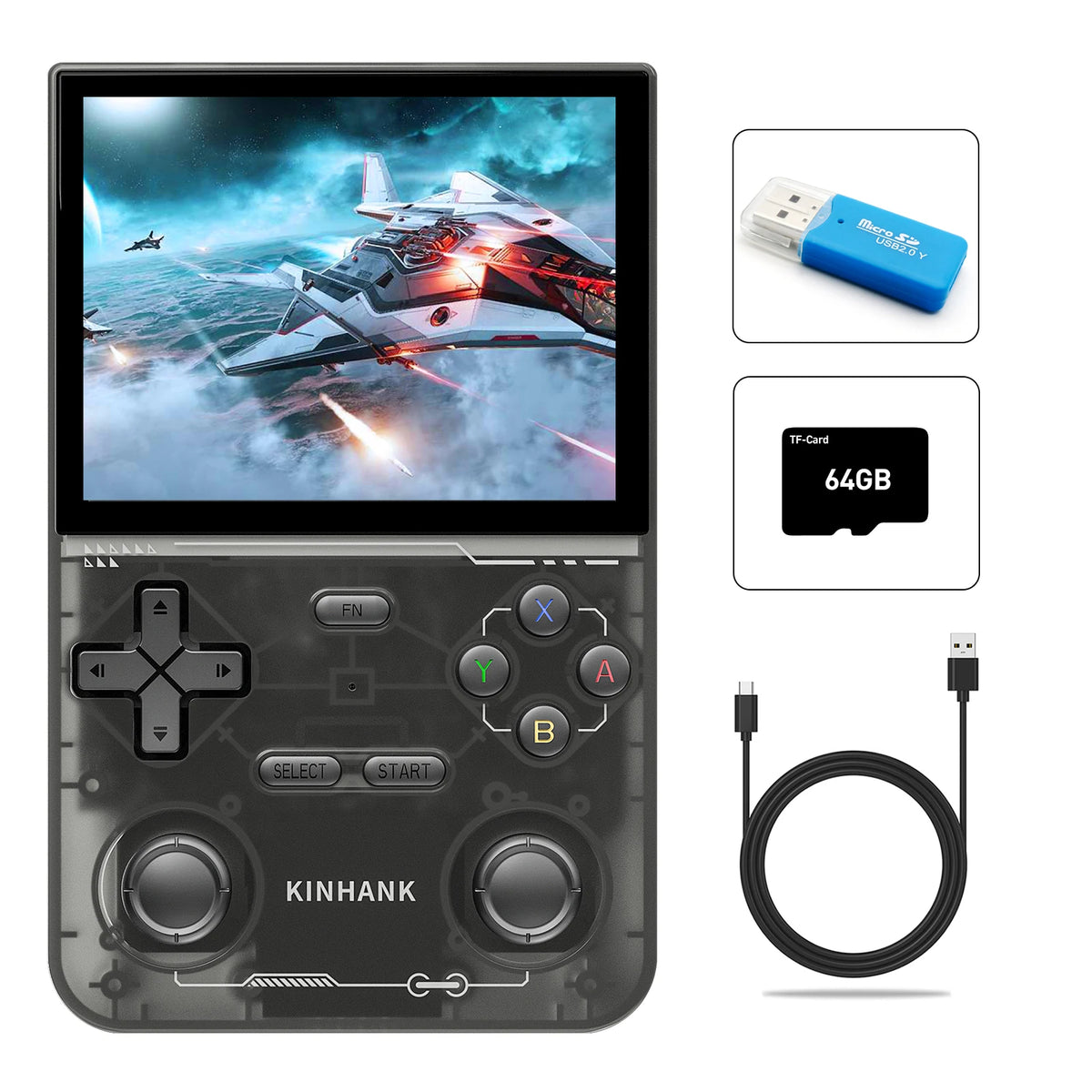 KINHANK Open Source K36 Retro Handheld Game Console